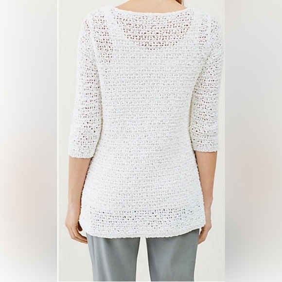 J.Jill Open Stitch Pullover Sweater with Side Button Detail in White Sz XS - Picture 3 of 11